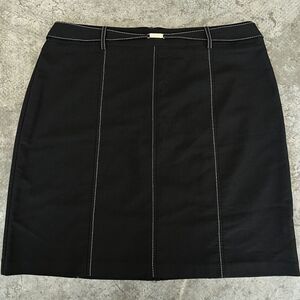 Giorgio Fiorlini Black Contrast Stitch Pencil Skirt Size 12
